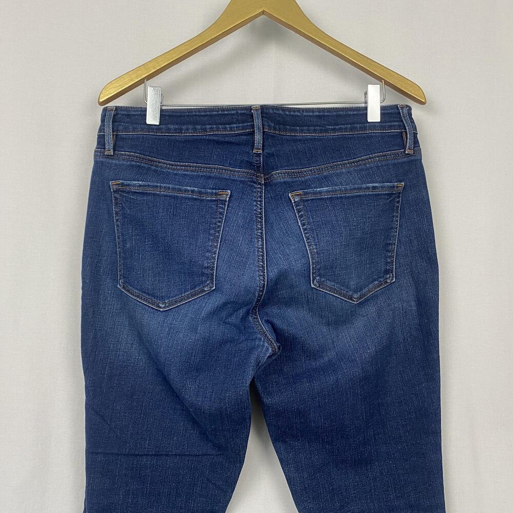 LOFT Jeans Womens 10 30 Dark Blue Wash Curvy Skinny Stretch Denim Mid Rise 34x30 - Picture 2 of 13